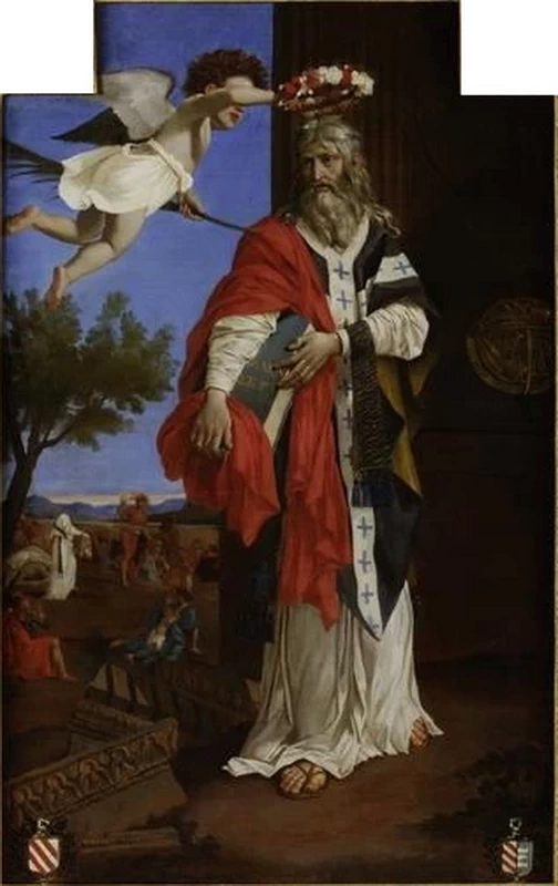 Saint Denis l'Areopagite incoronato da un angelo - Musee des Beaux, Arts, Rouen